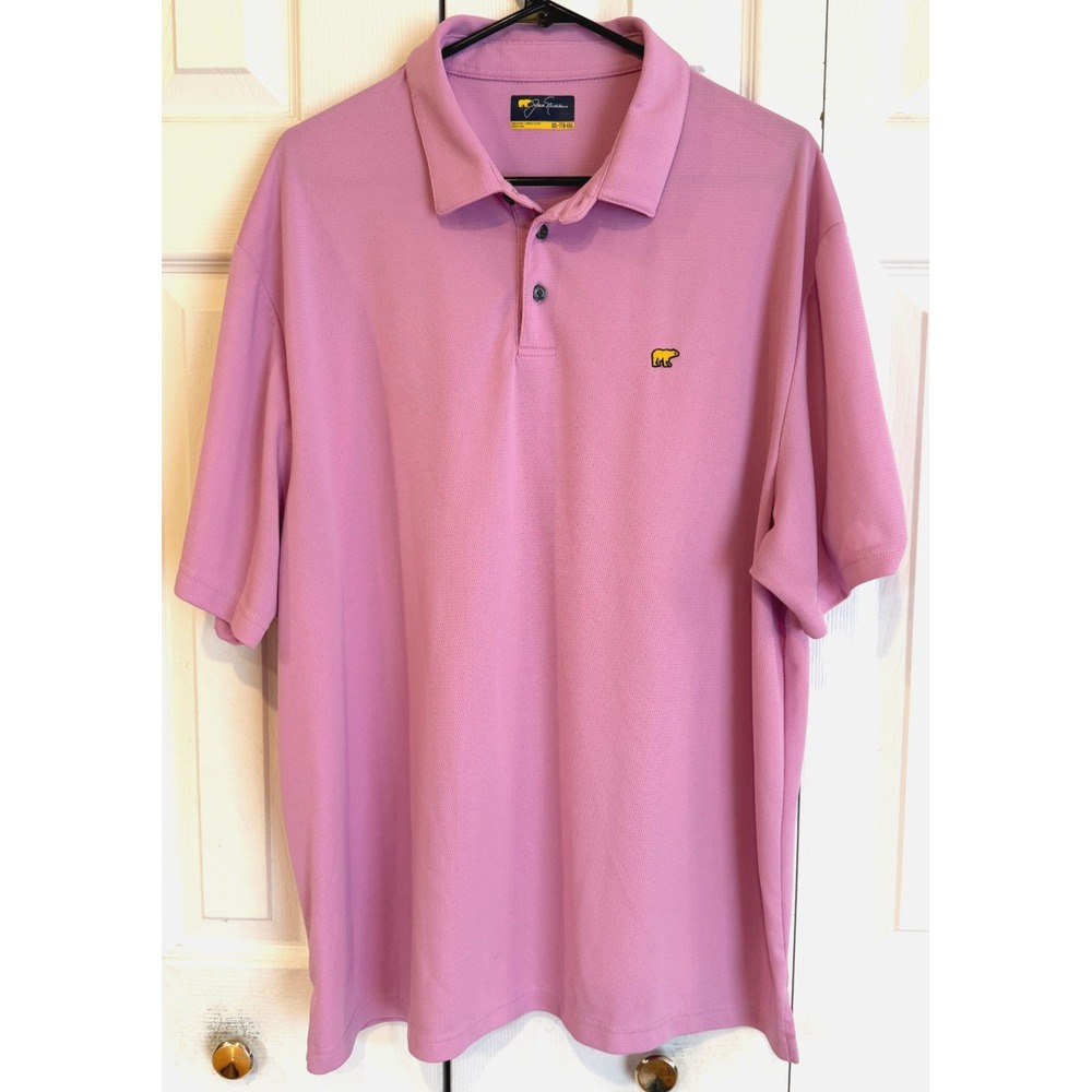 Jack Nicklaus Golden Bear Pink Golf Polo Shirt Short Sleeve Men's Size XXL 2XL